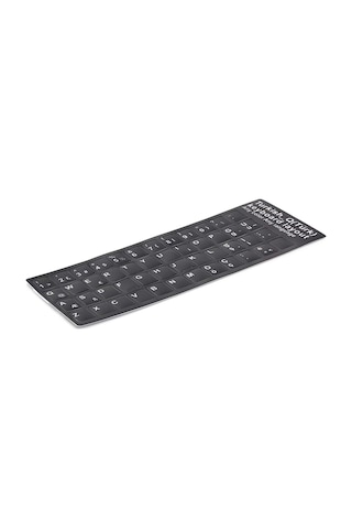 2 Adet Klavye Sticker, Türkçe Q Klavye Etiketi Laptop Pc Sticker Siyah Pvc