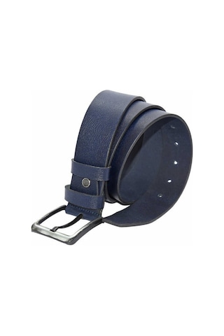 Süzer Deri 4.5 Cm. Spor Hakiki Deri Düz Model Kemer Lacivert Lacivert