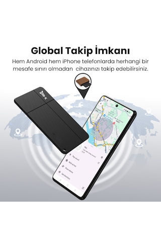 Hi Kart Apple Uyumlu iOS &android Takip Cihazı & Dijital Kartvizit Siyah Tekli Paket