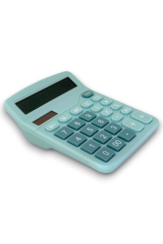 Dx-837b Güneş Enerjili Ve Pilli Turkuaz Hesap Makinesi 12 Haneli - 1 Adet Turkuaz