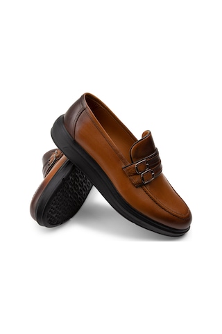 Deery Hakiki Deri Taba Rengi Comfort Erkek Loafer - 01925mtbap01 Taba