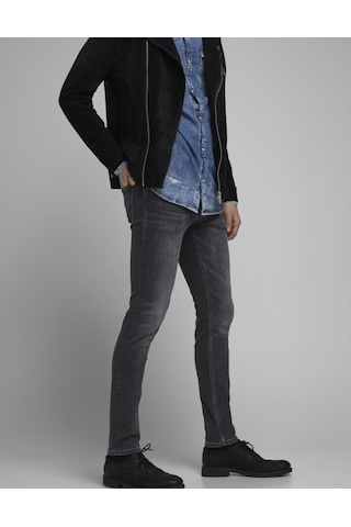 Jack & Jones Slim Fit Düşük Bel Siyah Erkek Kot Pantolon 12159030 Siyah