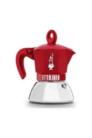 İndüksiyon Uyumlu 2 Kişilik Espresso Pişirici - Kırmızı