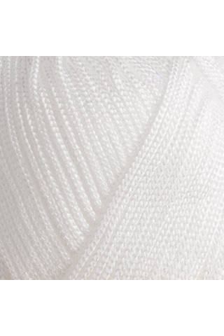 Stil Makrome 3 Mm 100 Gr 100 M Polyester Makrome Parlak Örgü Ve Çanta İpi - Optik Beyaz