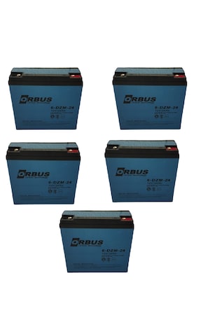 Orbus 12v 24 Ah Elektrikli Bisiklet Aküsü 5 Li Set