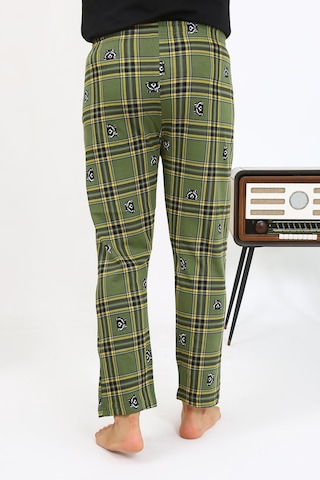 Akbeniz Erkek Ekoseli Desen Penye Tek Alt Pijama 27540 Haki