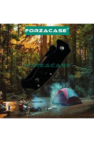 Forzacase Paslanmaz Çelik Ultra Keskin Outdoor Avcılık Kamp Çakısı Fc345 Siyah