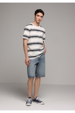 Colin's Colins Loose Straight Fit Orta Bel Düz Erkek Mid İndigo Denim Jean Şort Cl1081096 Q1.v1 Dn44997