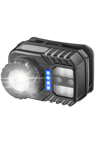 Peakstar Ps-571 Sensör Xpg Cob Led Usb Şarj Edilebilir Lityum Pilli Zoomlu Kafa Lambası Çok Renkli