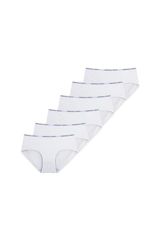 Likralı 6'lı Kutu Premium Günlük Kullanıma Uygun Bato Külot Amelıa G-008 F Beyaz