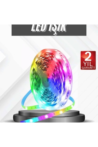 Rgb Şerit Led 10 Metre Led Işık Kumanda İle Kontrol Rgb 05391414
