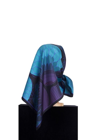 Zerafetim Twill İpek Eşarp Ultramarine Siyah Mor
