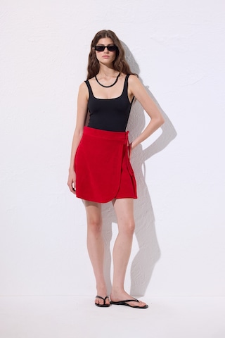 Havlu Pareo Etek Kırmızı Kırmızı