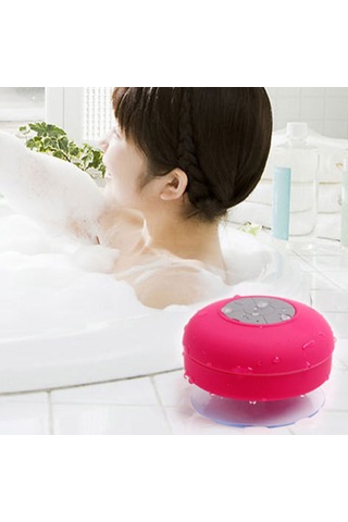 Dianziye Banyo İçin Ipx4 Su Geçirmez Led Işıklı Bluetooth Hoparlör - 3w Ses, Bt 5.0, Kolaysuz Sıçrama Çubuğu, Tf Kart Desteği, Pembe Mor