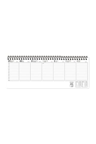 Keskin Color 2026 Haftalık Masa Ajandası 12x33 Cm Spiralli Çizgili Atatürk