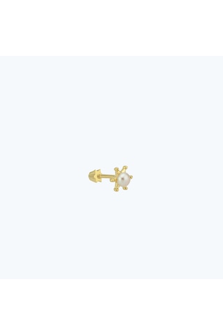 Altınbaş Altın İncili Tragus Piercing Trgsbt059-25854 Altın