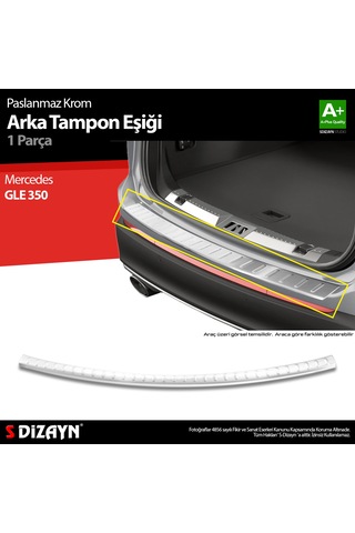 S-dizayn Mercedes Gle350 Krom Arka Tampon Eşiği 2015-2019 A+ Kalite
