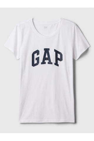 Gap V-ss Logo Classic Tee Kadın Tişört-8076 Beyaz
