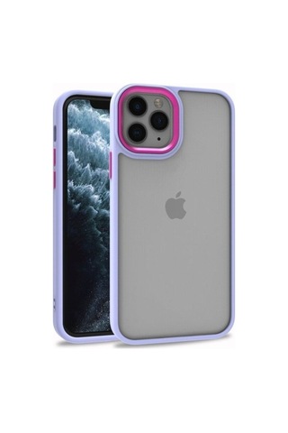 Apple Uyumlu iPhone 11 Pro Kılıf Zore Flora Kapak Lila
