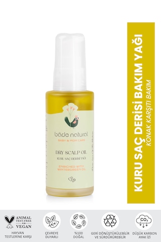 Bade Natural Bebek Konak Karşıtı Kuru Saç Derisi Doğal Bakım Yağı
