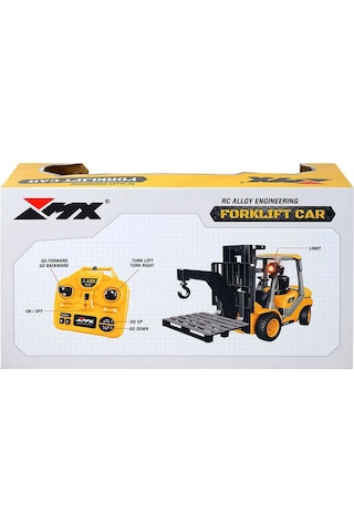 Uzaktan Kumandalı Şarjlı Forklift Ful Fonksiyon İş Makinesi Forklift Oyuncak Sarı