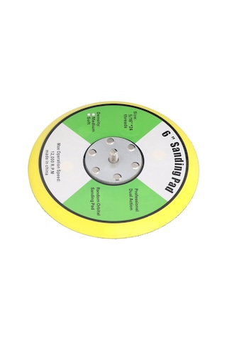 Ximistore9 6 İnç Pu Paspaslı Pnömatik Zımpara Diski Tutucu - 5/16"x24 Vida, 12000 Devir/ Dakika - Ahşap, Metal Zımparalama Ve Parlatma İçin