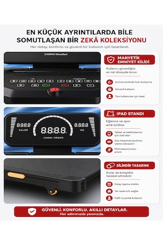 Raiden Kb-900 4hp Yürüme Ve Koşu Bandı 10 Katmanlı Bluetooth Koşu Cihazı Aleti Kademeli Otomatik Eğim