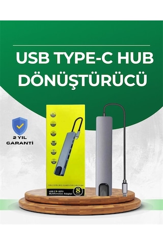 Northcity Type C Dönüştürücü 2 Usb3.0, Sd/ms, 4k Hdmı & Rj45 - Profesyonel Çoklu Bağlantı Hub