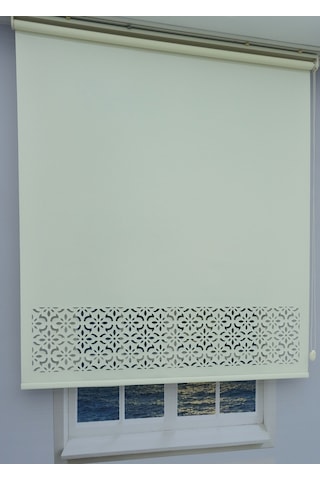 Lazer Kesim Kalın İthal Mat Stor Perde - 30 Cm Lazer Yüksekliği 001