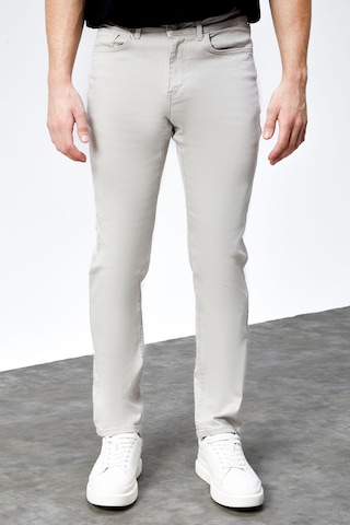 HLT Jeans Erkek Taşlamalı Mavi Regular Fit Rahat Kesim Esnek Likralı Denim Jeans Kot Pantolon Hlthe001918 Taş