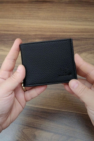 Erkek Cüzdan Klasik Model 10 Kart Cepli Modern Tasarım Siyah Renk Siyah