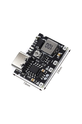 Tp4056 Type-c Li-ion 18650 Pil Şarj Devresi Dc-dc Voltaj Yükselticili