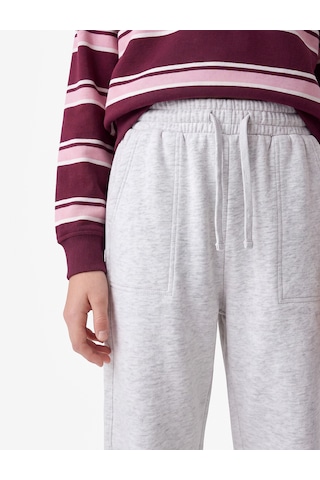 Koton Cep Detaylı Oversize Beli Lastikli Balon Fit Eşofman Altı Kar Melanj 7wkg40175ak Gri Melanj