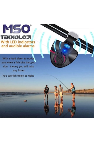MSO Olta Balıkçılık Kamış Misina Balık Ses ve Işık Alarm
