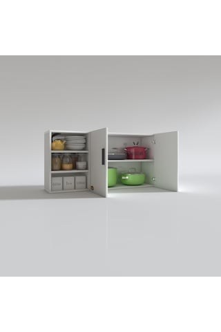 Kenzlife Hazır Mutfak Castus22 Byz 060 120 22 Banyo Dolabı Kapaklı Raflı Arkalıklı