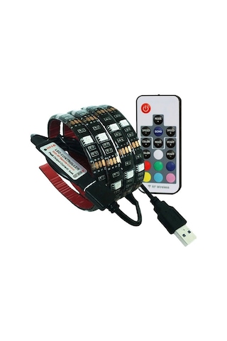 Triline Tv Arkası Silikonlu Kumandalı Rgb Led Şerit 16 Renk