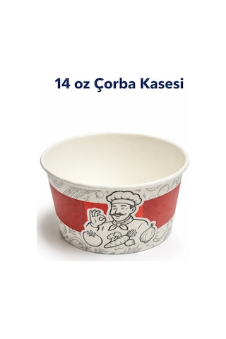 14 Oz Karton Çorba Kasesi Kapaklı 25 Adet