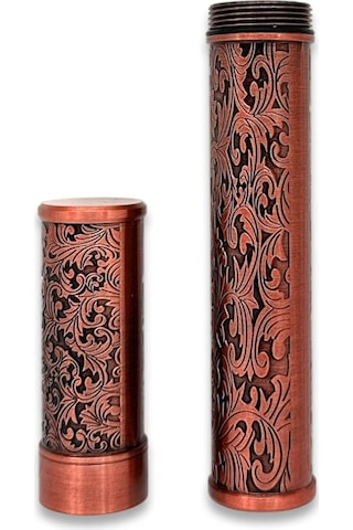 Damascus Desen Metal Puro Kılıfı Tüpü Tekli Bronze 50 Ring