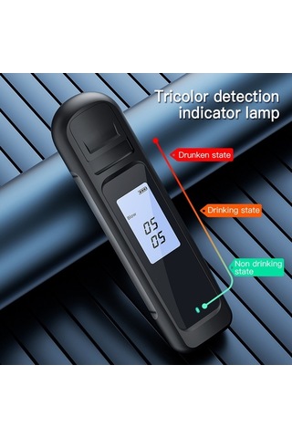 Moly Kontaktsız Alkol Testeri - Şarjlı, 3 Renkli Sonuç, Bac, Siyah - Avrupa-amerika Modeli Siyah