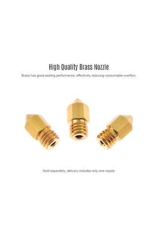 Suofeng 3d Yazıcı Uçucu Mk8, Bakır Malzeme, 0.2mm Çıkış Çapı, 1.75mm Filament Uyumlu, Cr-10 Ve Ender-3 Serisi İçin, Tekli Paket, Altın Renk