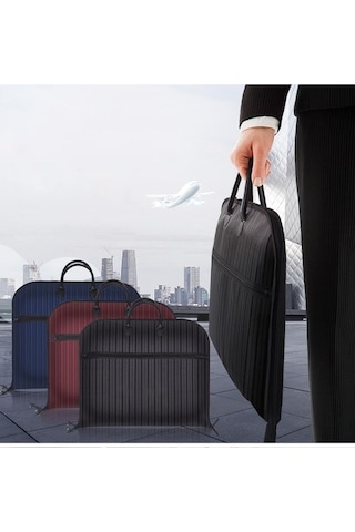 Novahub Kırmızı Oxford Tozluk Elbise Ceket, Toz Geçirmez Saklama Çantası, Dolap Asılı, Seyahat Takımı Kırmızı