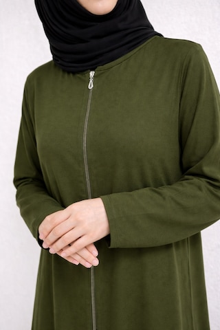 Bilenler Fermuarlı Viskon Namaz Elbisesi /ferace Yeşil