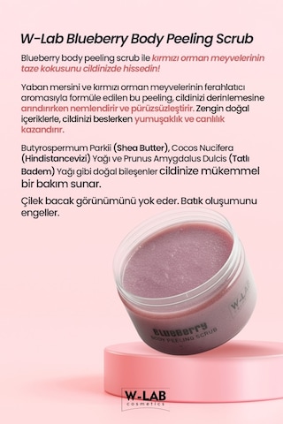 W-Lab Cosmetics Blueberry Body Peeling Scrub 250 Ml