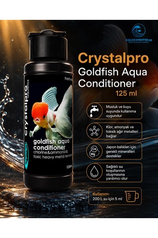 Crystalpro Goldfish Aqua Conditioner Japon Balıkları İçin Su Düzenleyici - Japon Balıkları İçin Özel Formül - 125ml