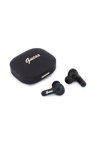 Guess GUTWSX45PGSK Lisanslı Script Metal Yazı Logolu Bluetooth 5.4 Kulak İçi Kulaklık