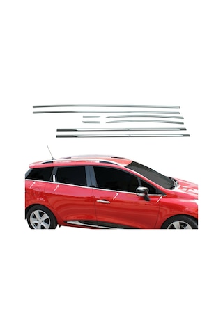 Renault Clio 4 Sport Tourer Krom Cam Çıtası 8Prç Paslanmaz Çelik N11.6340