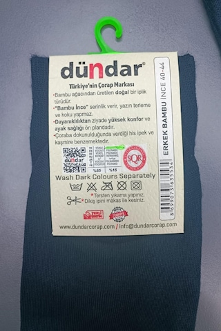 Dündar Çorap Dündar Erkek Bambu Yazlık Uzun İnce Çorap 5534 - 6 Adet Gri