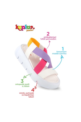 Kaptan Junior Kız Çocuk Ortopedik Ayakkabı Sandalet Poyk 505 001