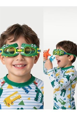 Denokids Erkek Çocuk Deniz Gözlüğü Timsah Renkli
