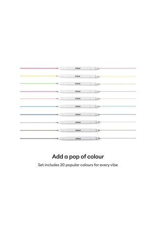 Cricut 2011825 Joy Çift Uçlu 0.4 Mm-1.0mm Marker Ultimate 20'li Diğer